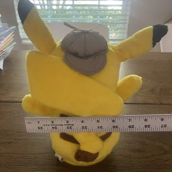 Detective Pikachu Movie Talking Pokemon And Ears Move 12" Plush 2019 - Picture 7 of 9